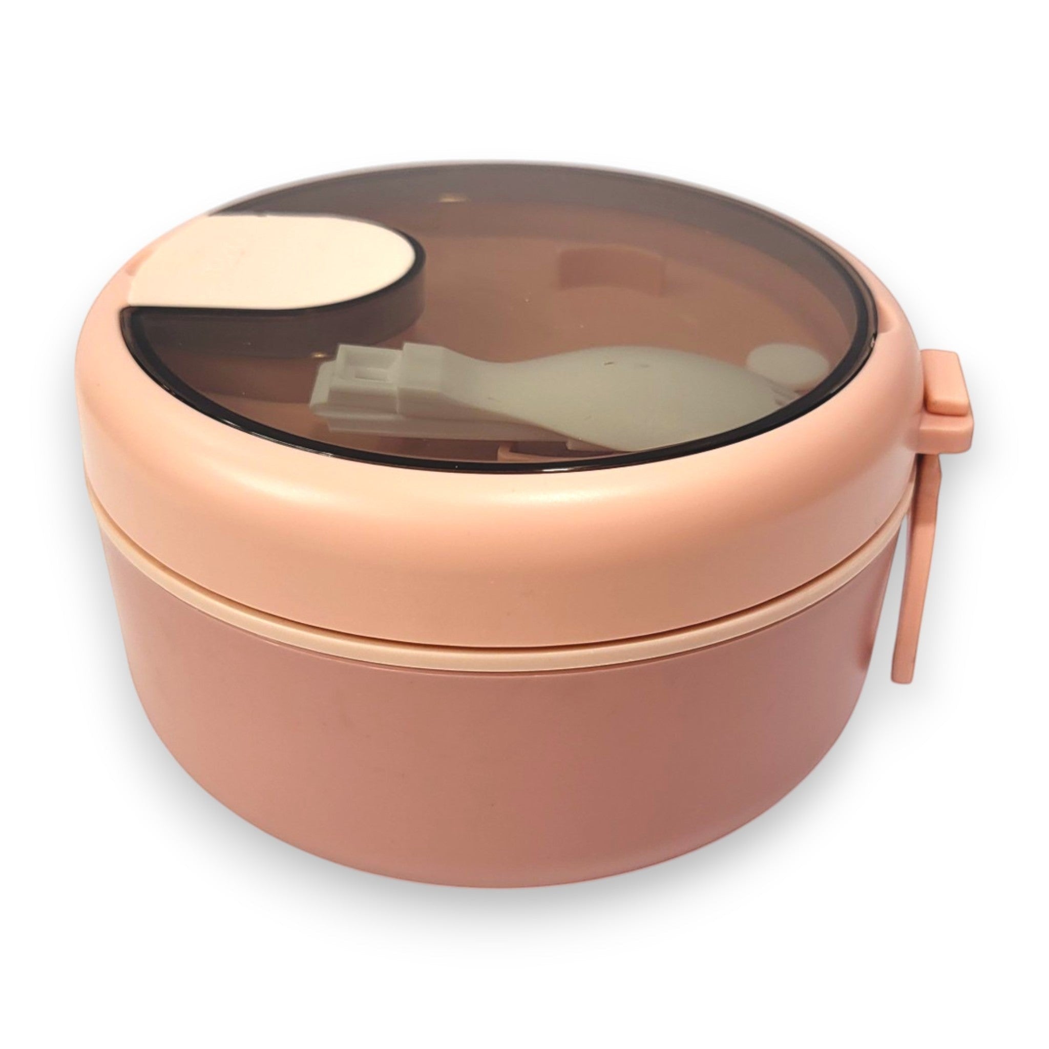 Kids Round Steel Bowl Lunch Box with Spork