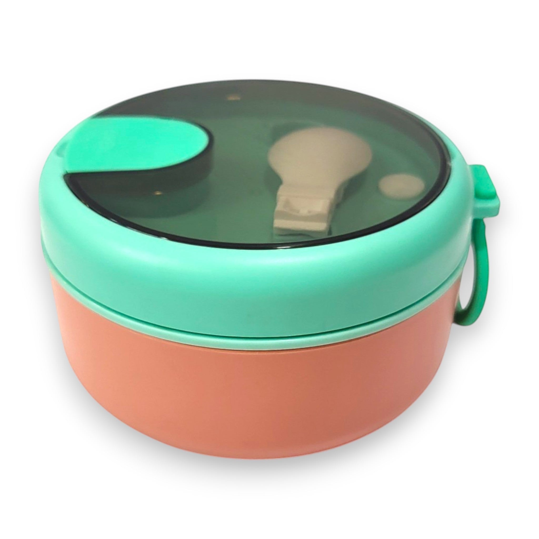 Kids Round Steel Bowl Lunch Box with Spork