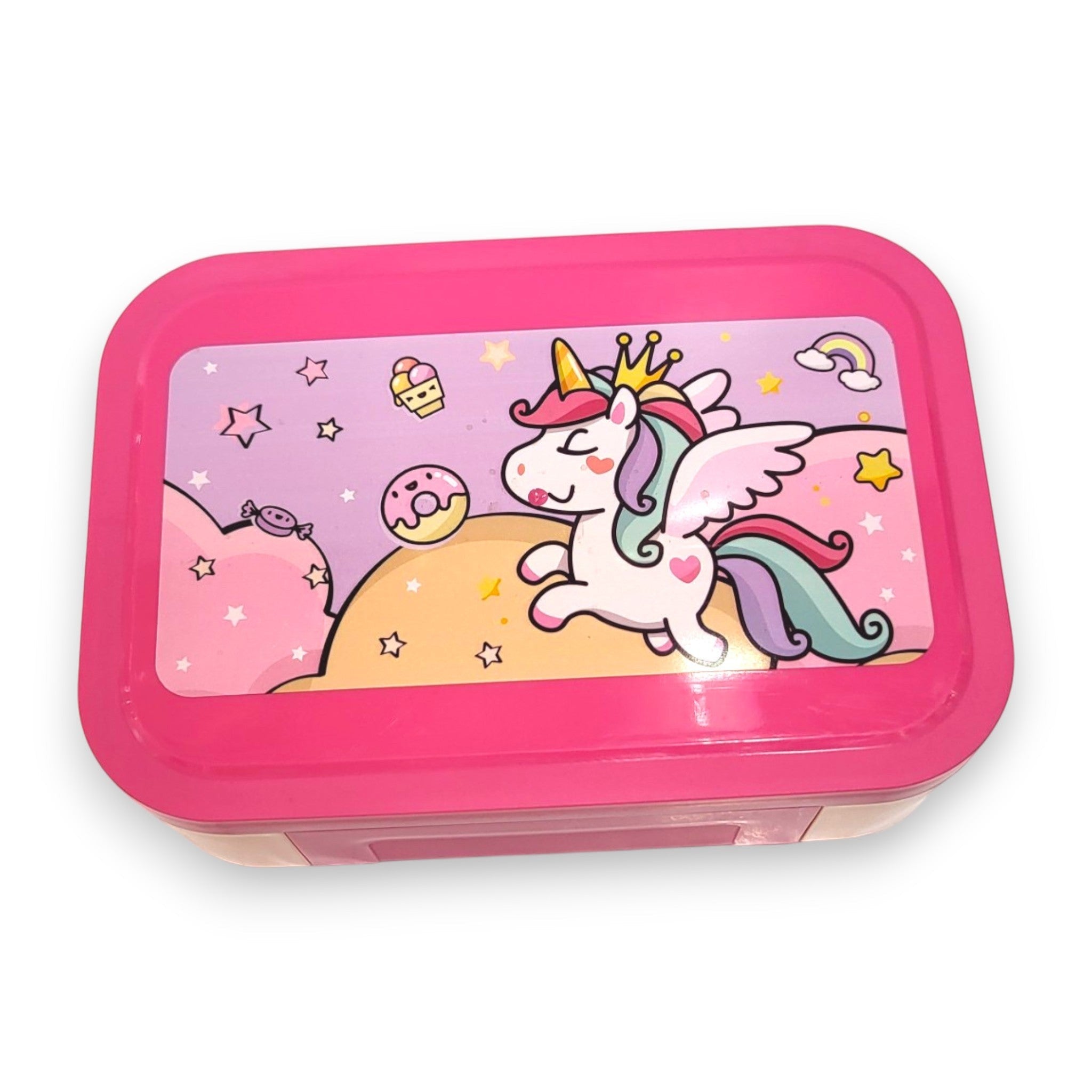 Kids Unicorn Steel Lunch Box with Mini Sauce Cup
