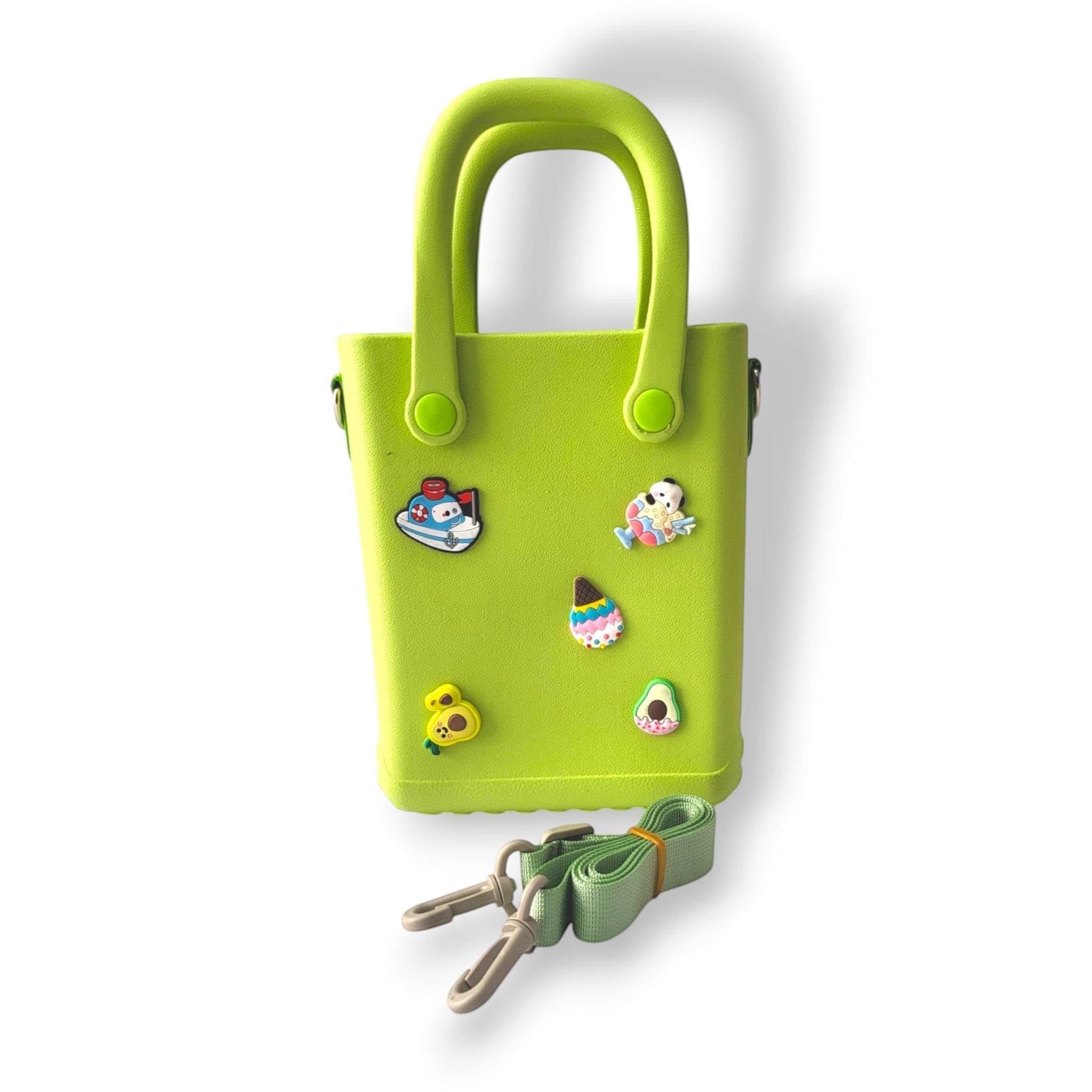 Kids EVA Sling Bag with Charms & Crossbody Strap | Waterproof
