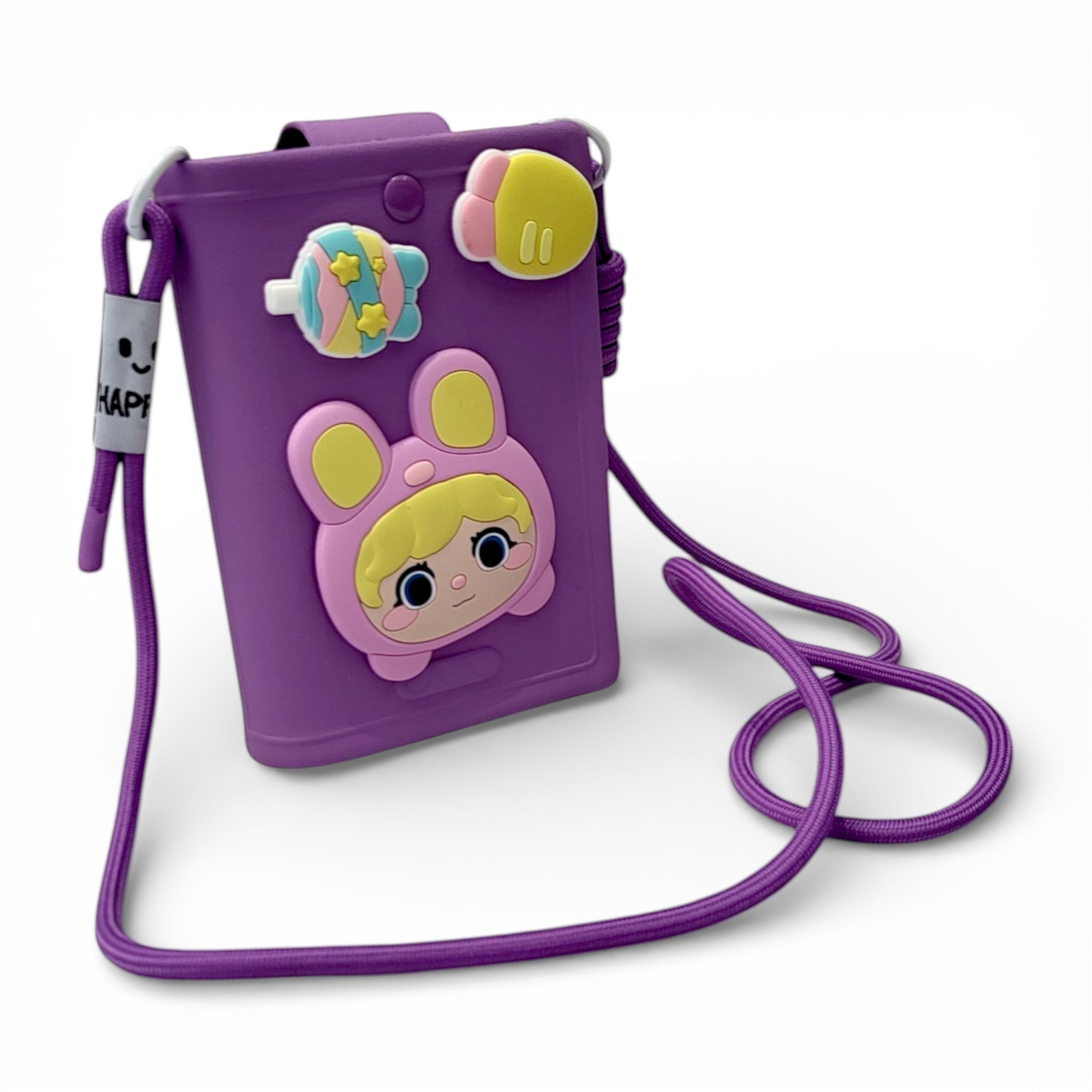 Kids Silicone Crossbody Sling Bag with Cartoon | Girls Purse