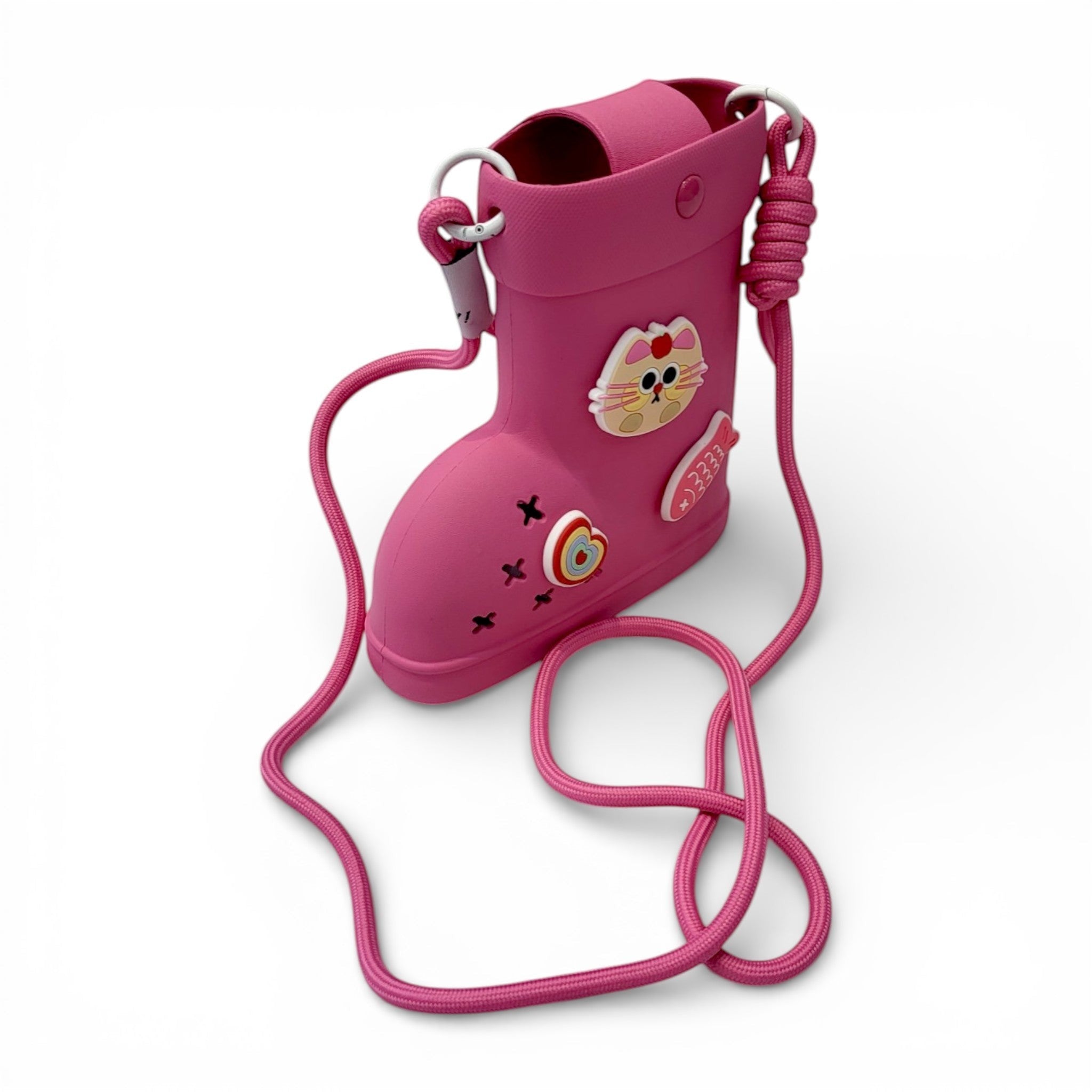 Kids Boot Shape Sling Bag with Charms | Cute Girls Purse