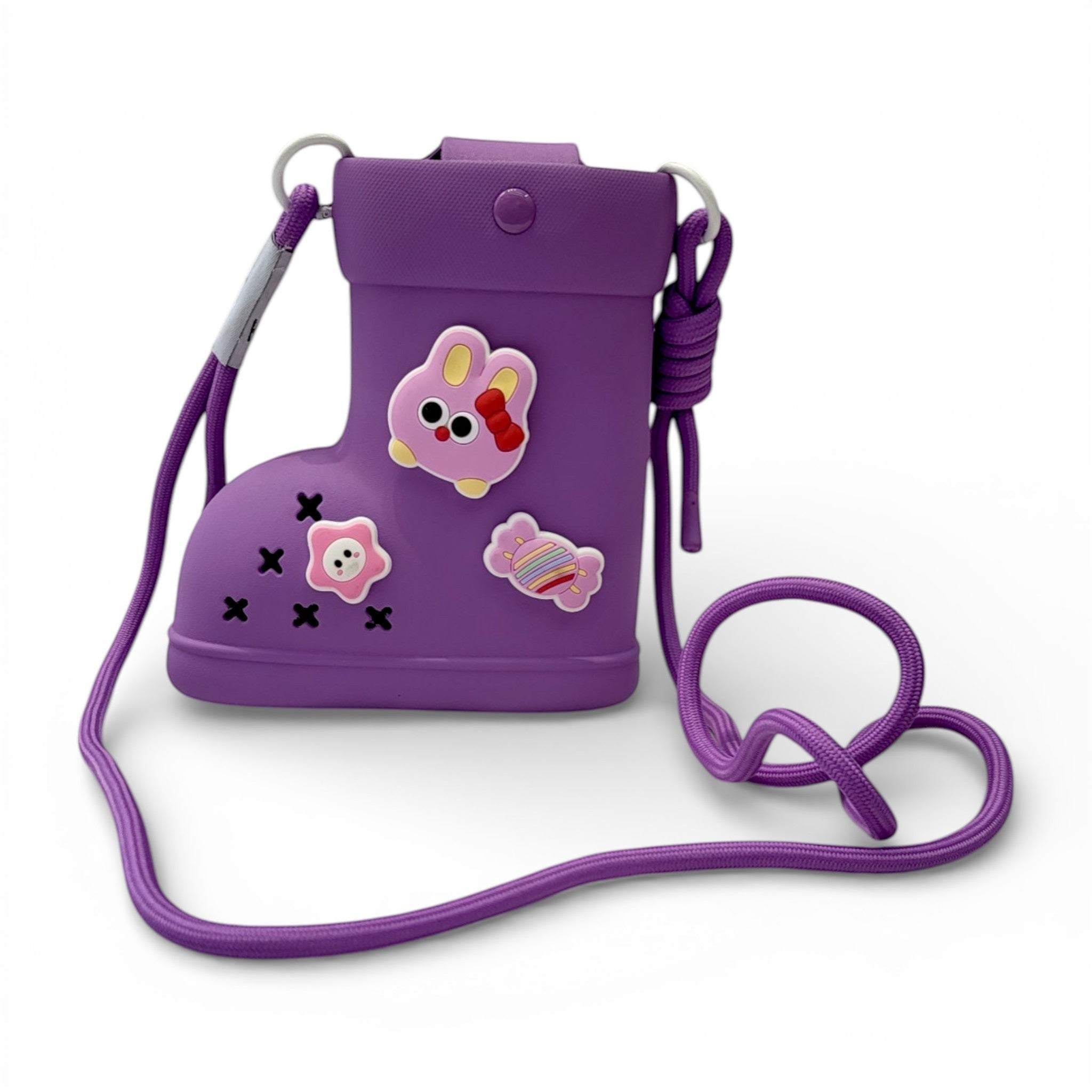 Kids Boot Shape Sling Bag with Charms | Cute Girls Purse