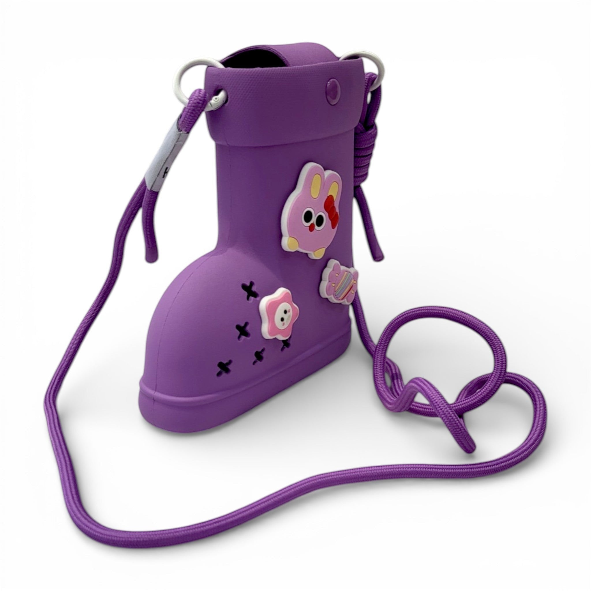 Kids Boot Shape Sling Bag with Charms | Cute Girls Purse