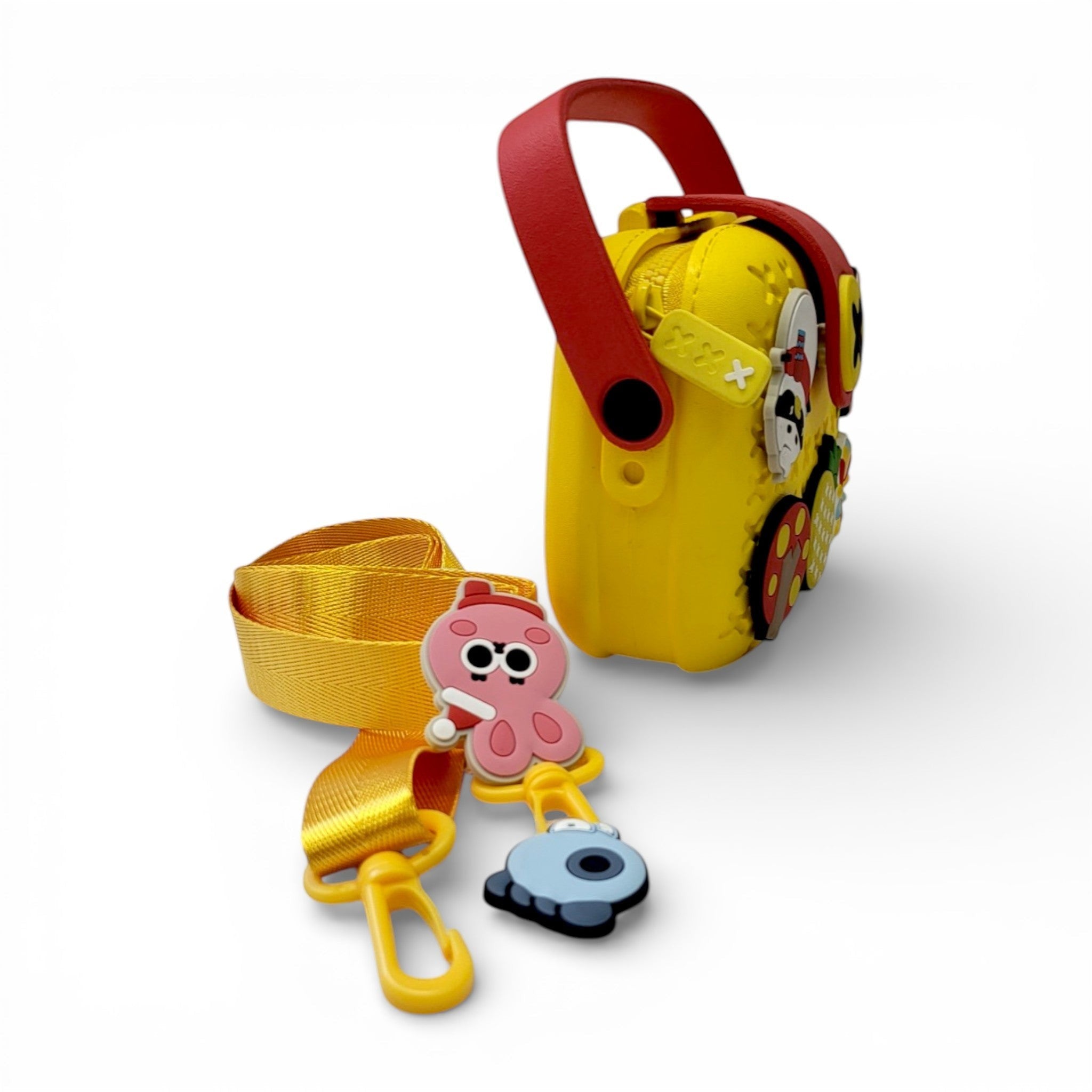 Kids EVA Handbag with Charms & Crossbody Strap | Zipper Bag
