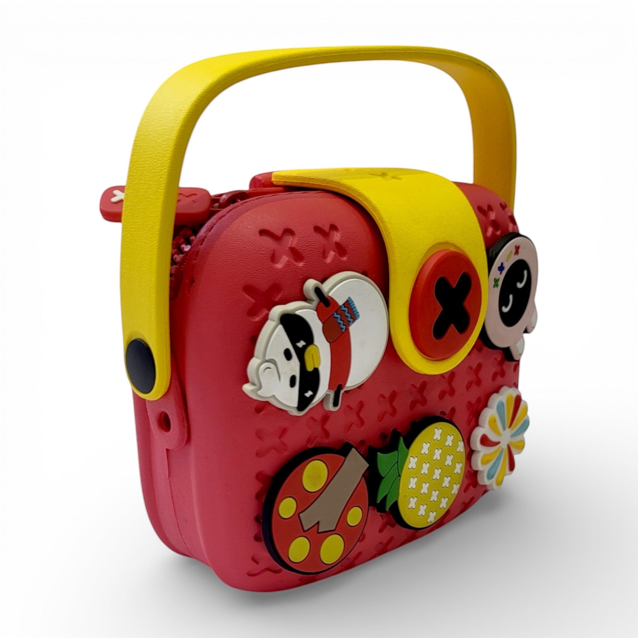 Kids EVA Handbag with Charms & Crossbody Strap | Zipper Bag