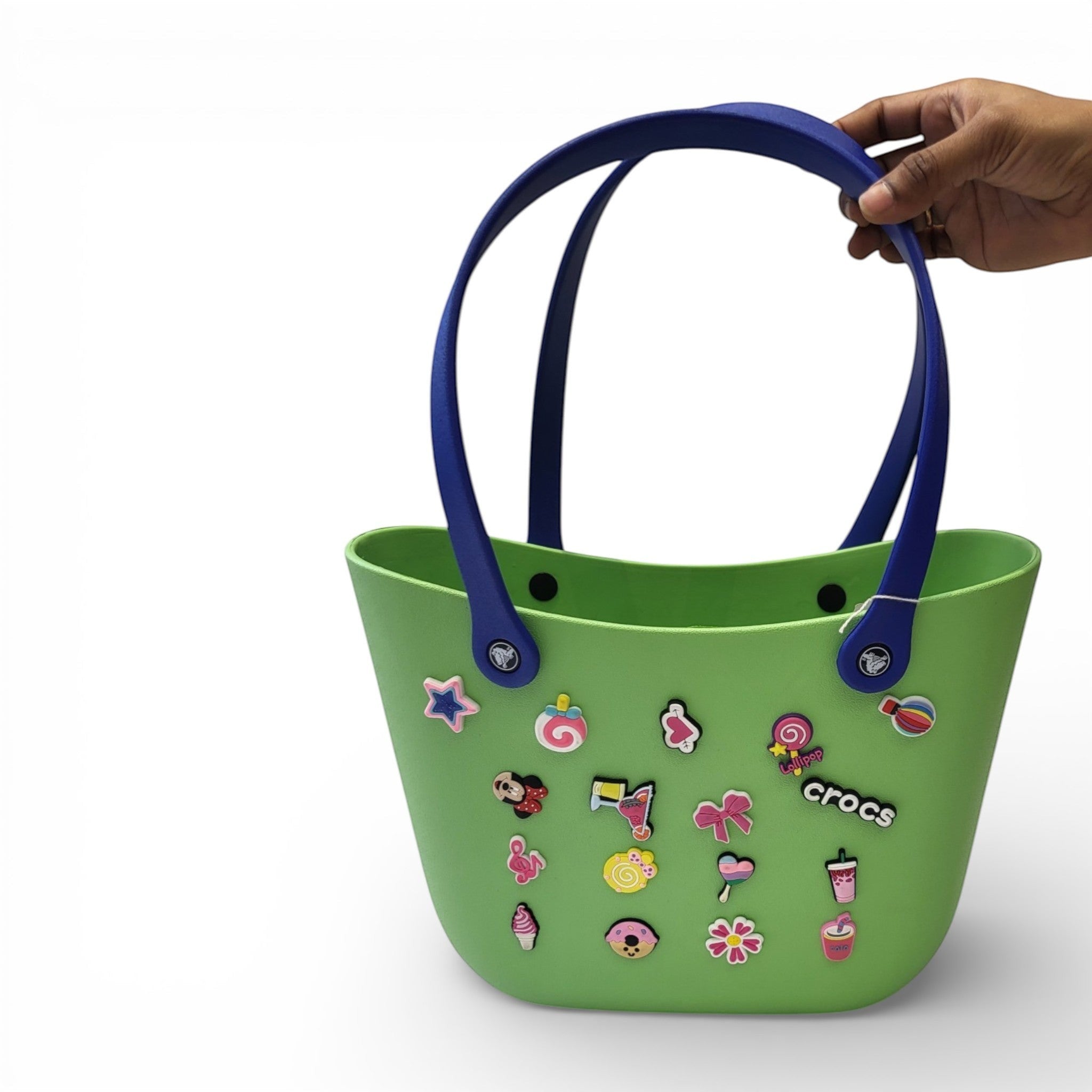 Crocs Kids EVA Tote Bag with Jibbitz Charms | Waterproof Handbag