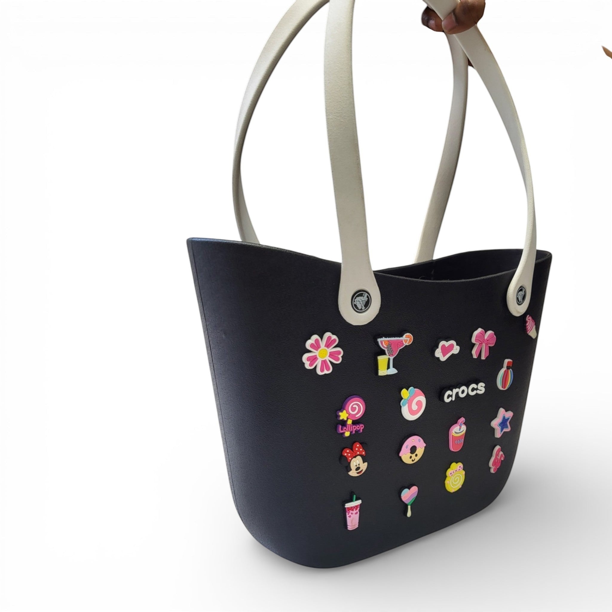 Crocs Kids EVA Tote Bag with Jibbitz Charms | Waterproof Handbag