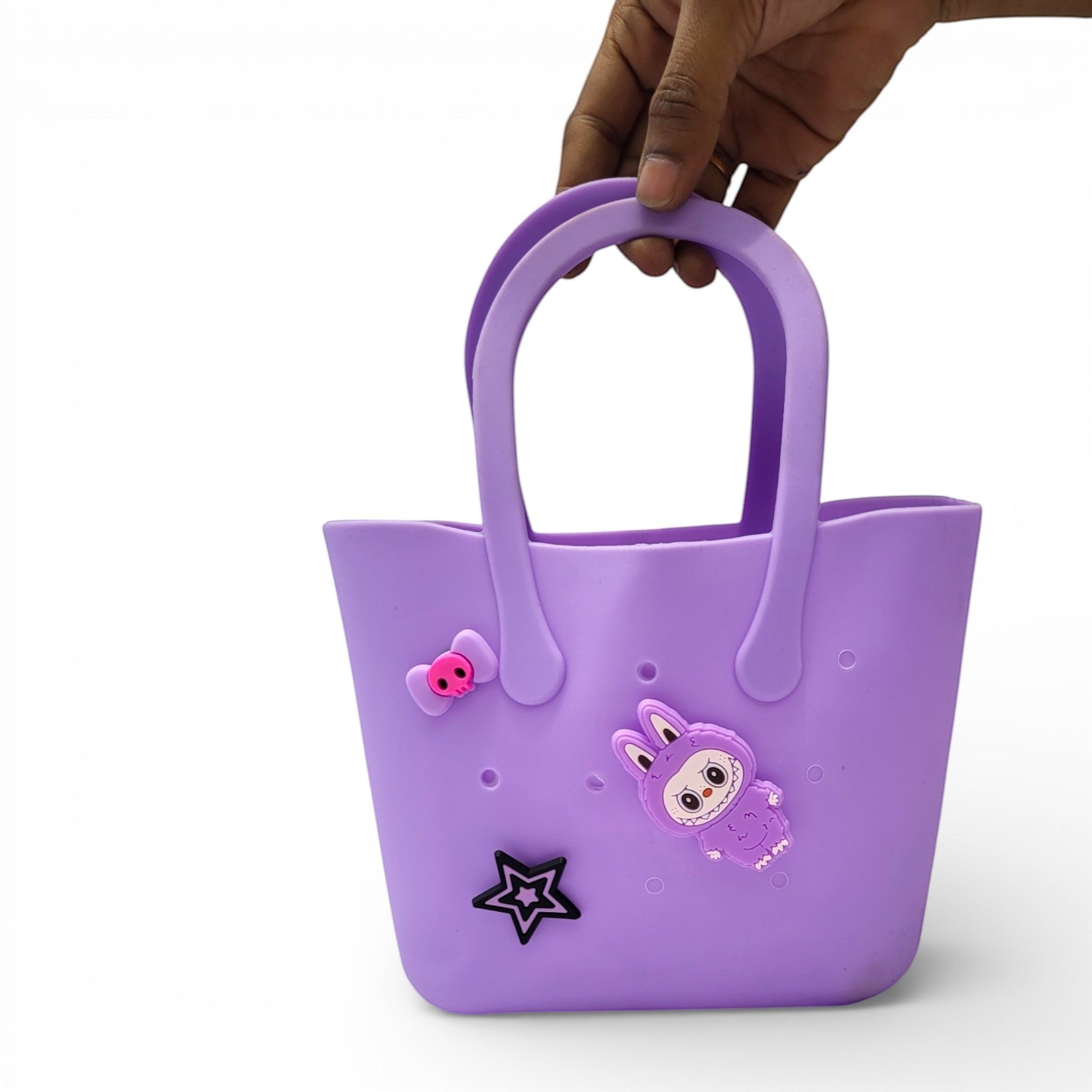 Kids Silicone Tote Bag with Charms | School & Outing Handbag