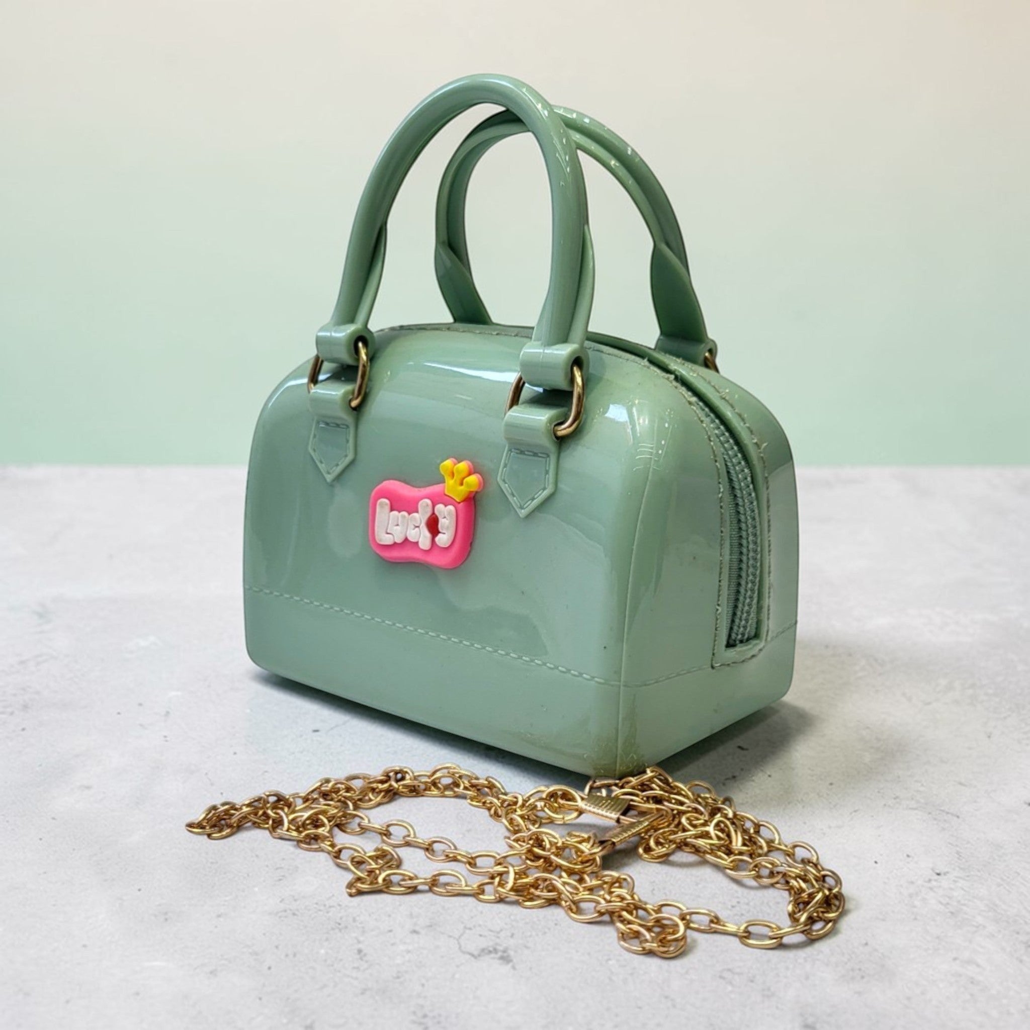 Kids Jelly Mini Dome Bag with Chain | Cute Handbag for Girls
