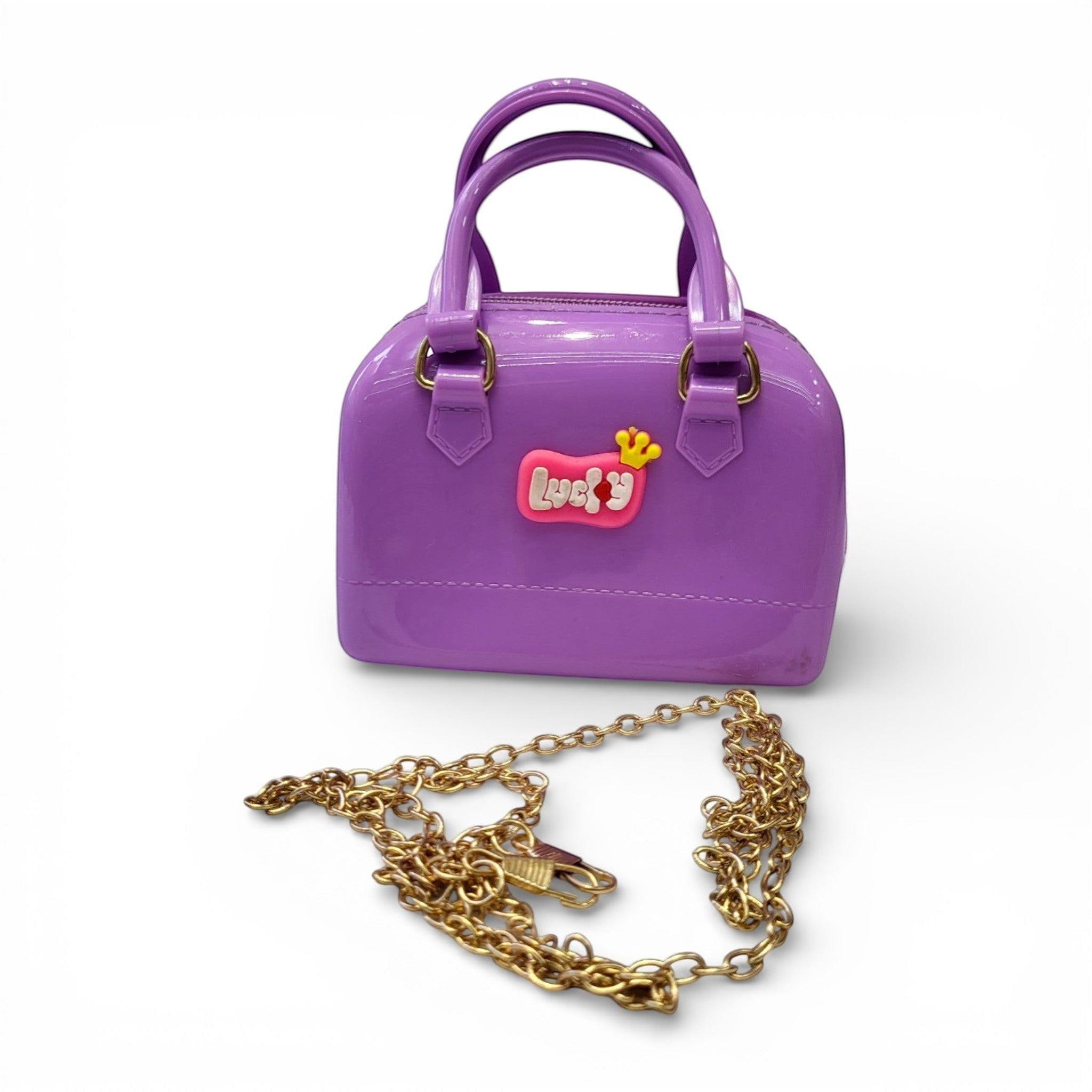 Kids Jelly Mini Dome Bag with Chain | Cute Handbag for Girls
