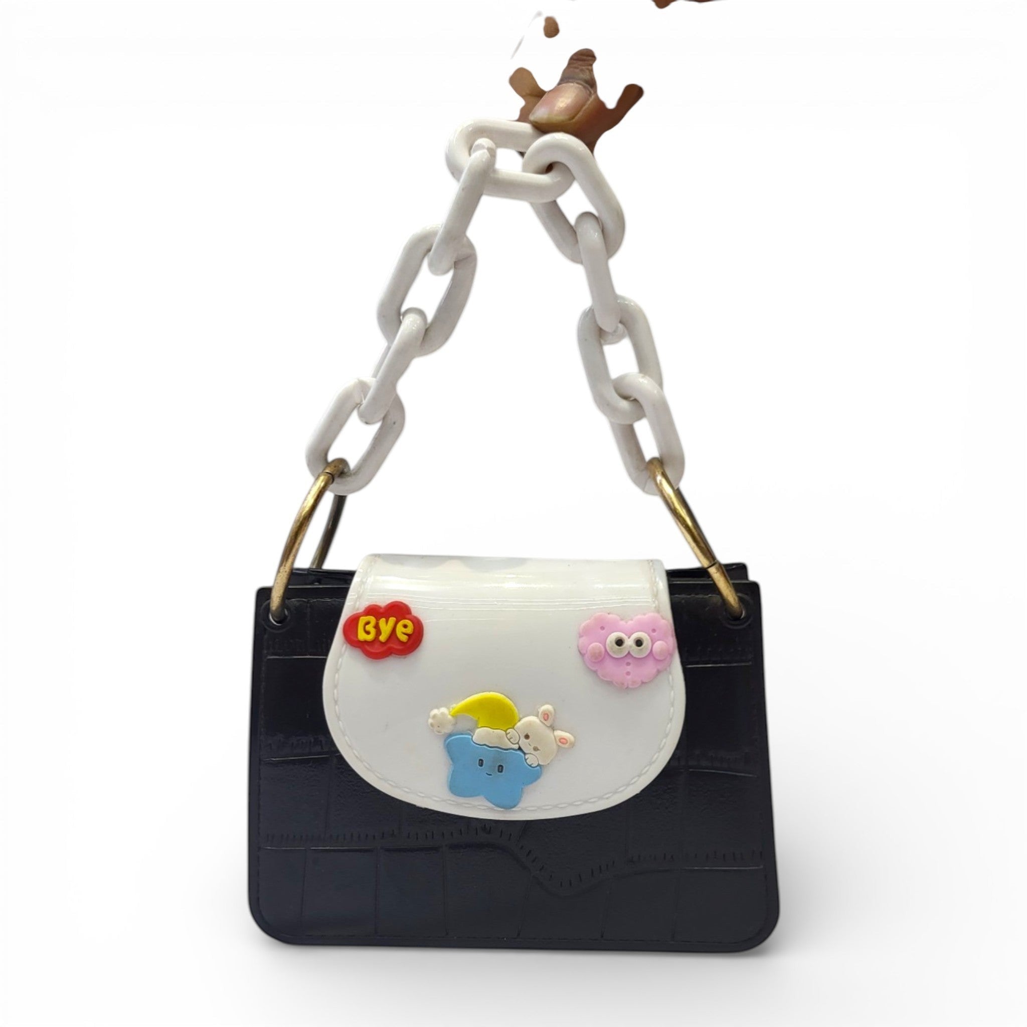 Kids Croc Mini Flap Bag with Chunky Chain | Cute Sling Bag for Girls