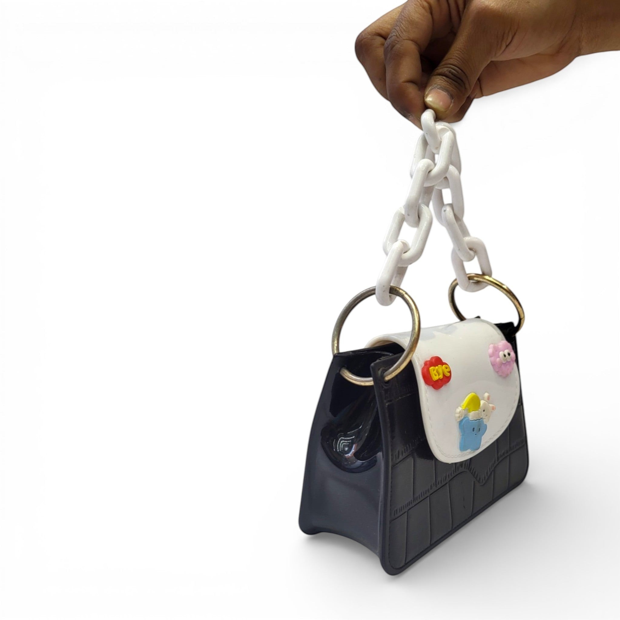 Kids Croc Mini Flap Bag with Chunky Chain | Cute Sling Bag for Girls