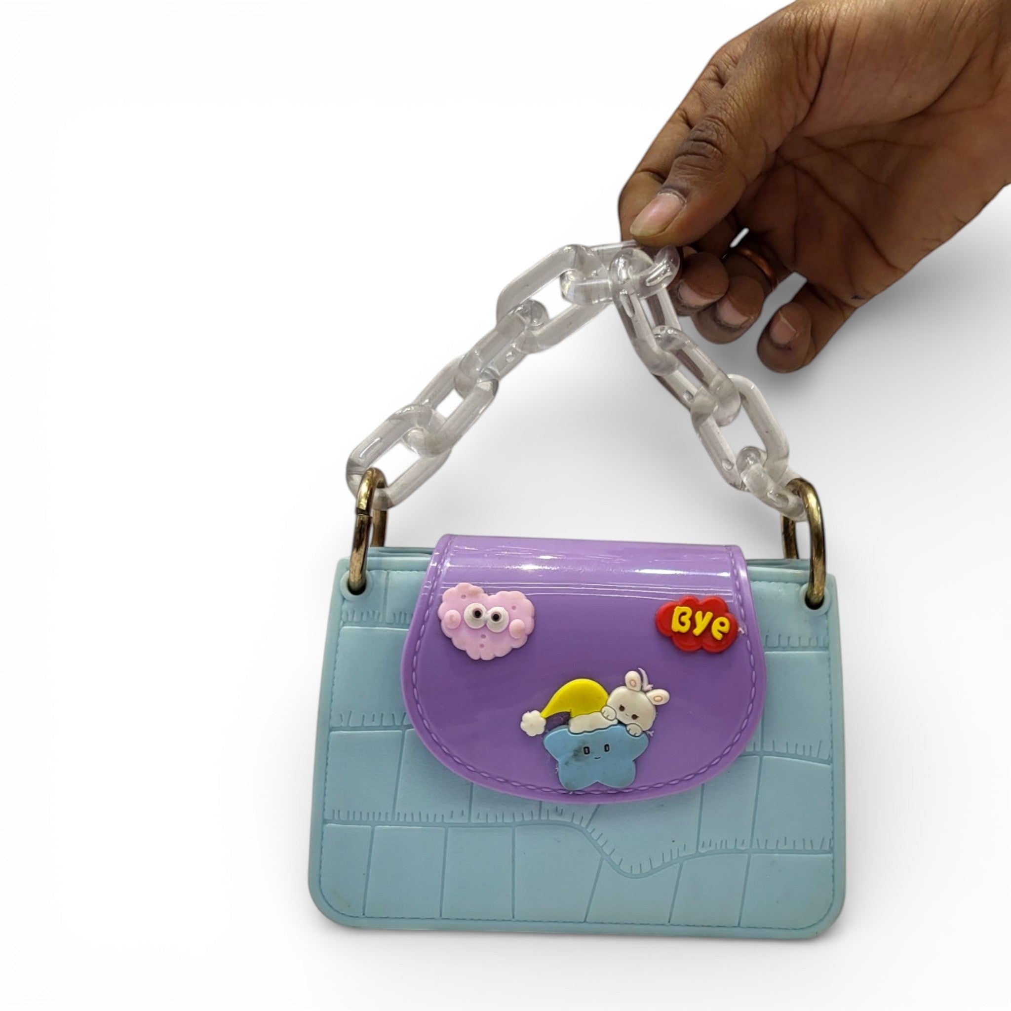 Kids Croc Mini Flap Bag with Chunky Chain | Cute Sling Bag for Girls