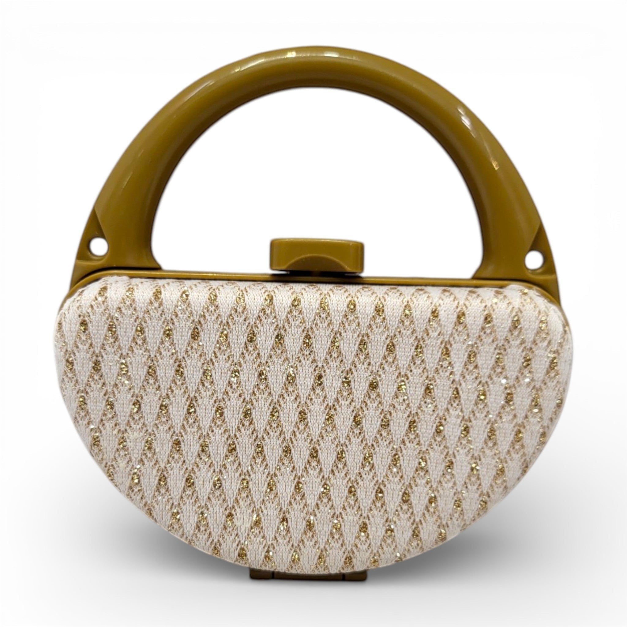 Girls Glitter Clutch Purse | Round Handle Party Bag for Kids