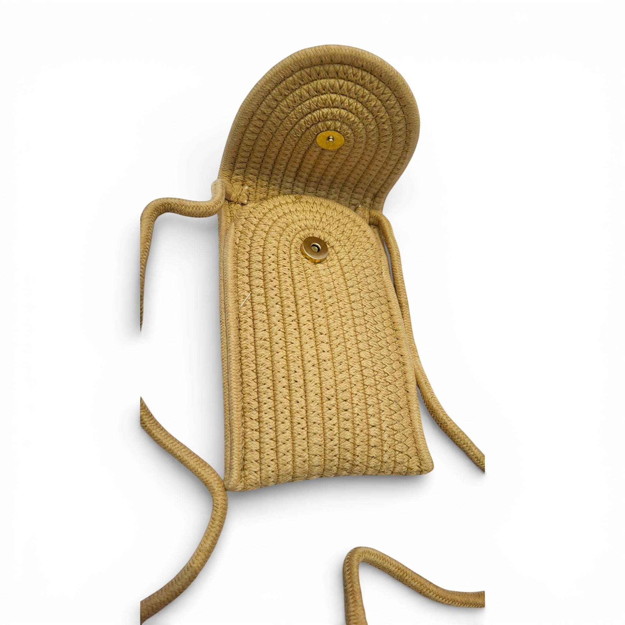 Sunflower Rope Sling Bag for Kids | Woven Mobile Pouch Crossbody Bag for Girls