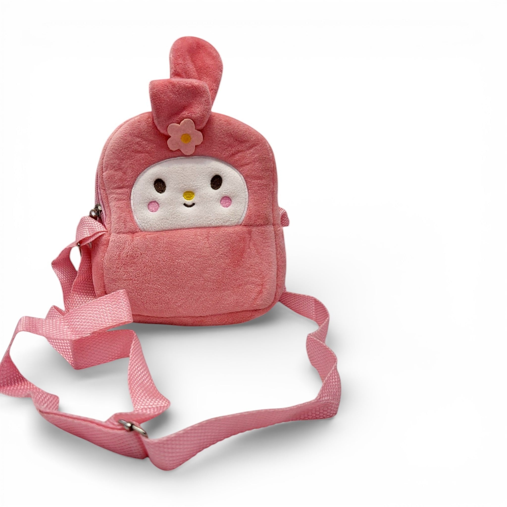 My Melody Inspired Plush Sling Bag for Kids | Soft Felt Bunny Crossbody Bag for Girls