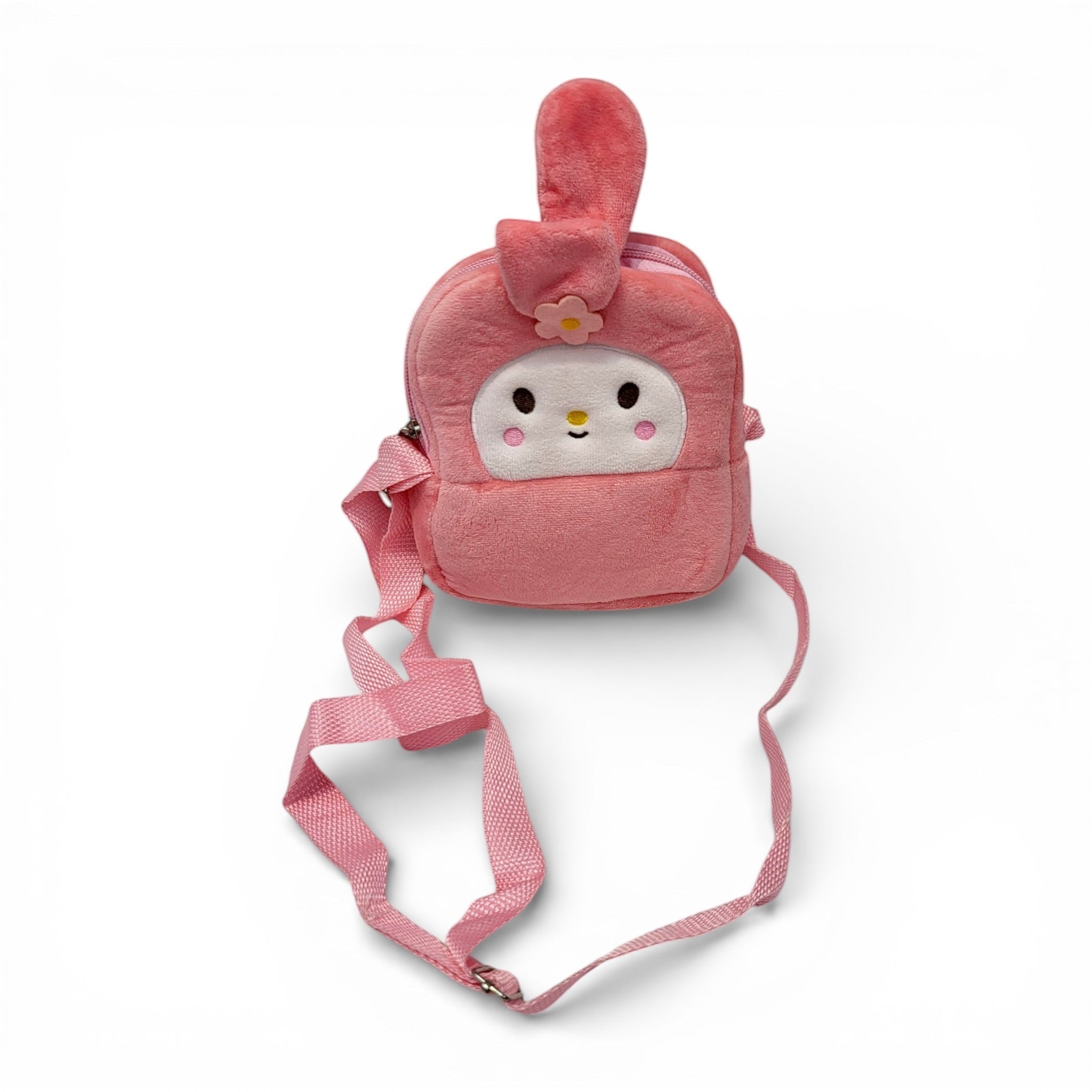 My Melody Inspired Plush Sling Bag for Kids | Soft Felt Bunny Crossbody Bag for Girls