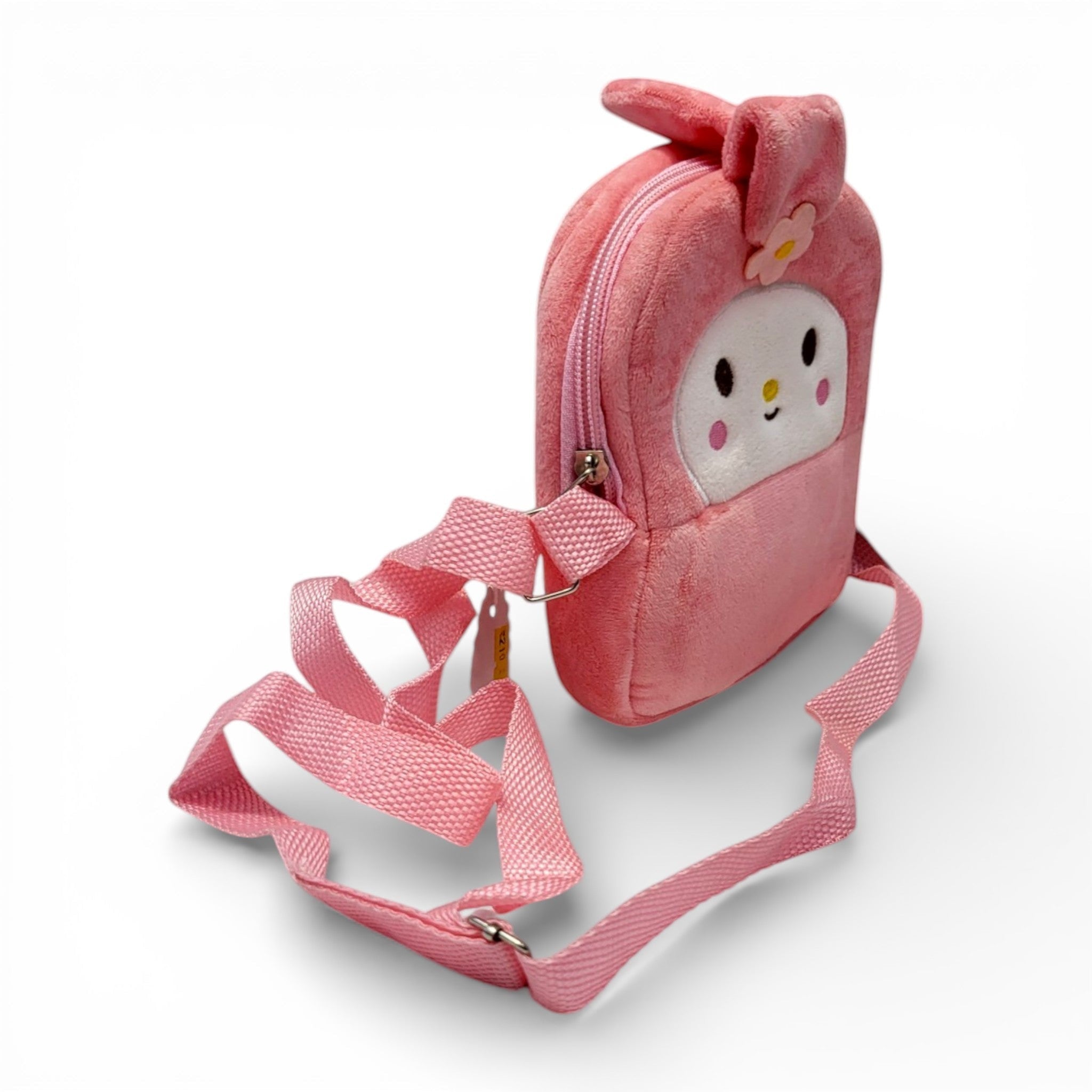 My Melody Inspired Plush Sling Bag for Kids | Soft Felt Bunny Crossbody Bag for Girls