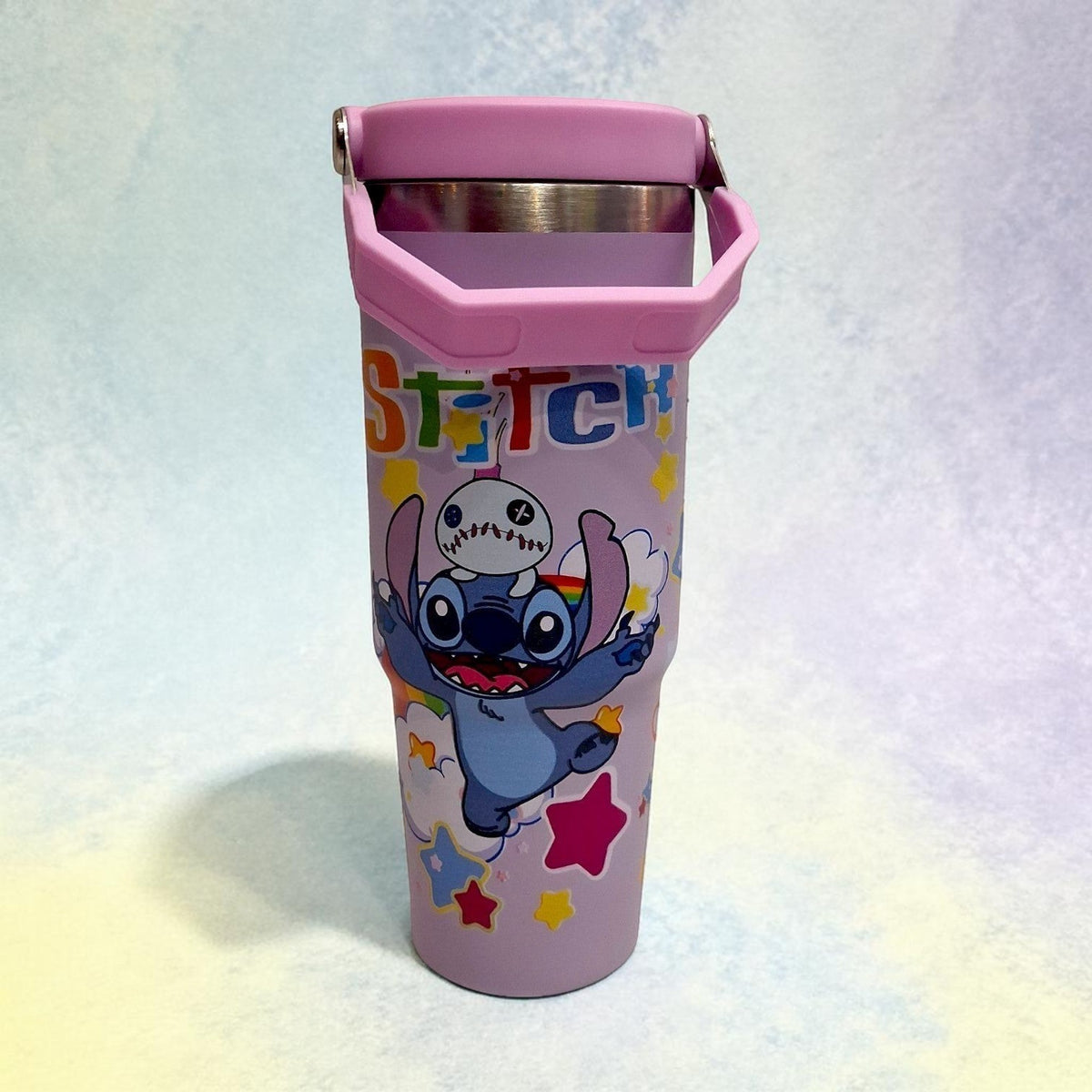 Disney Character Kids Tumbler Water Bottle with Handle | Straw Lid
