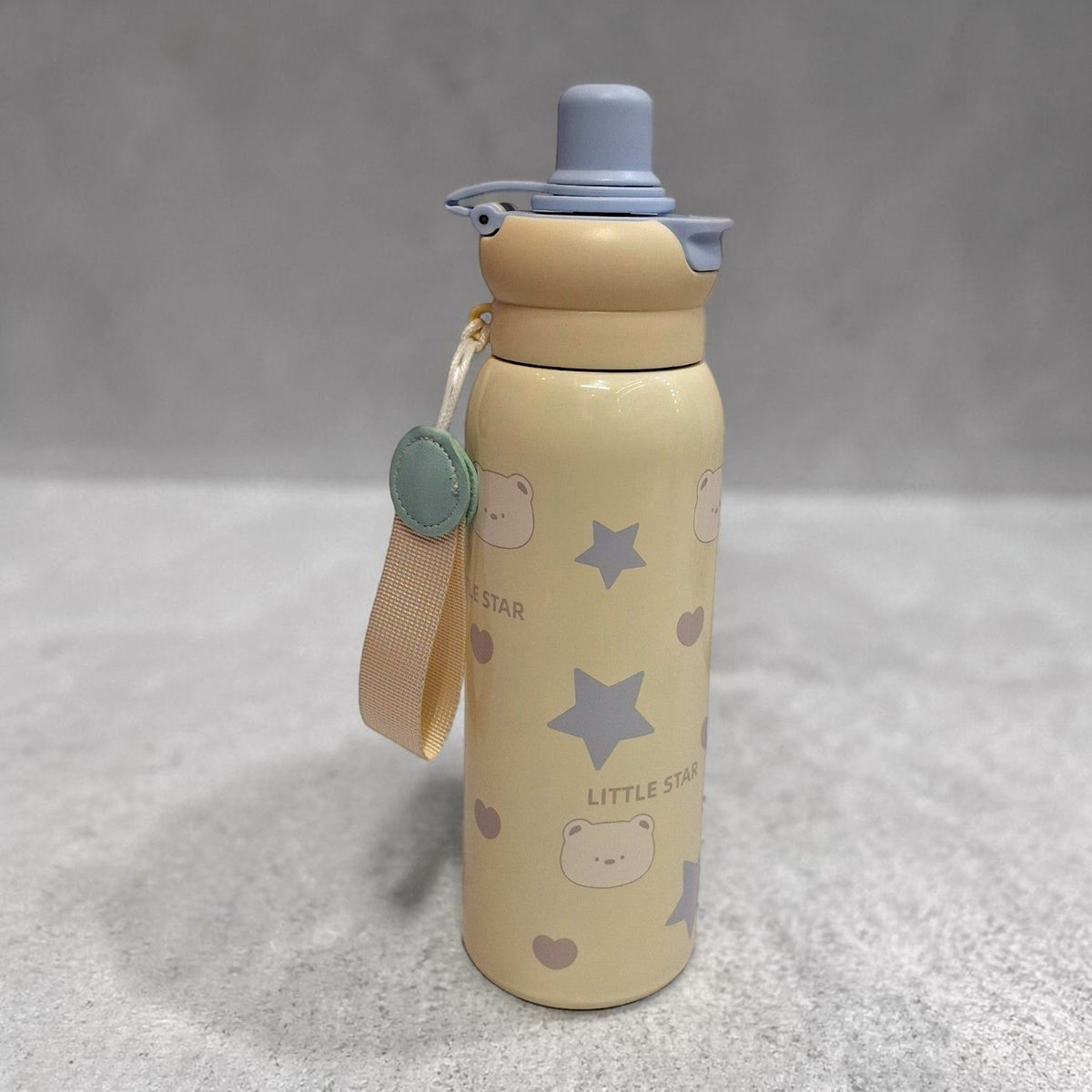 Little Star Kids Insulated Steel Bottle with Straw & Wrist Strap