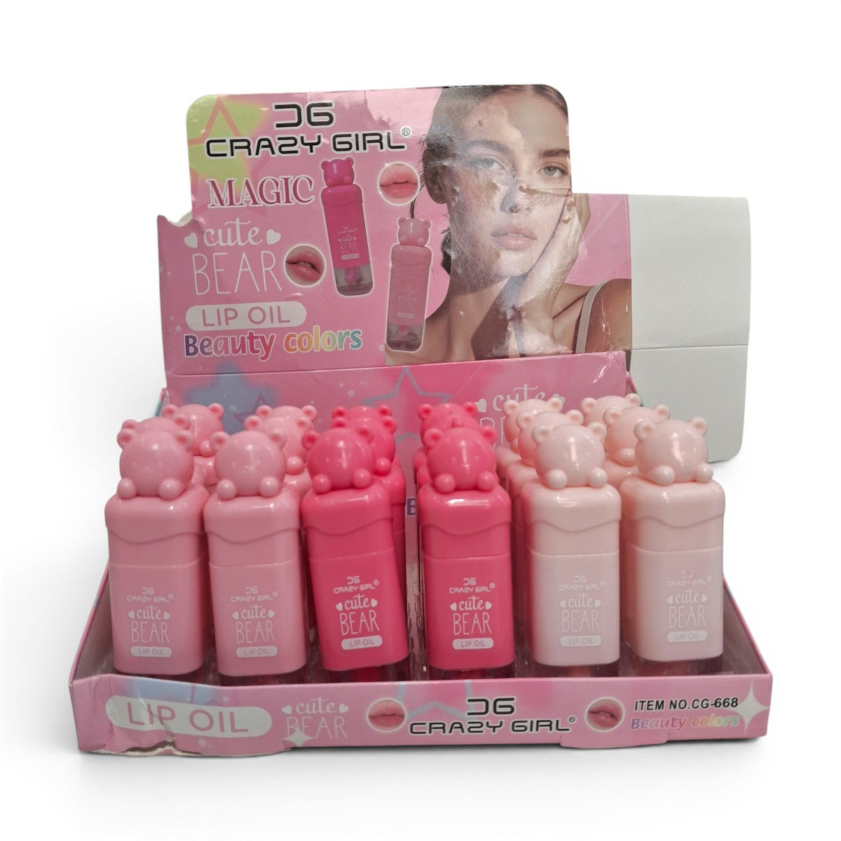 Crazy Girl Cute Bear Lip Oil | Magic Tinted Gloss Beauty Colors