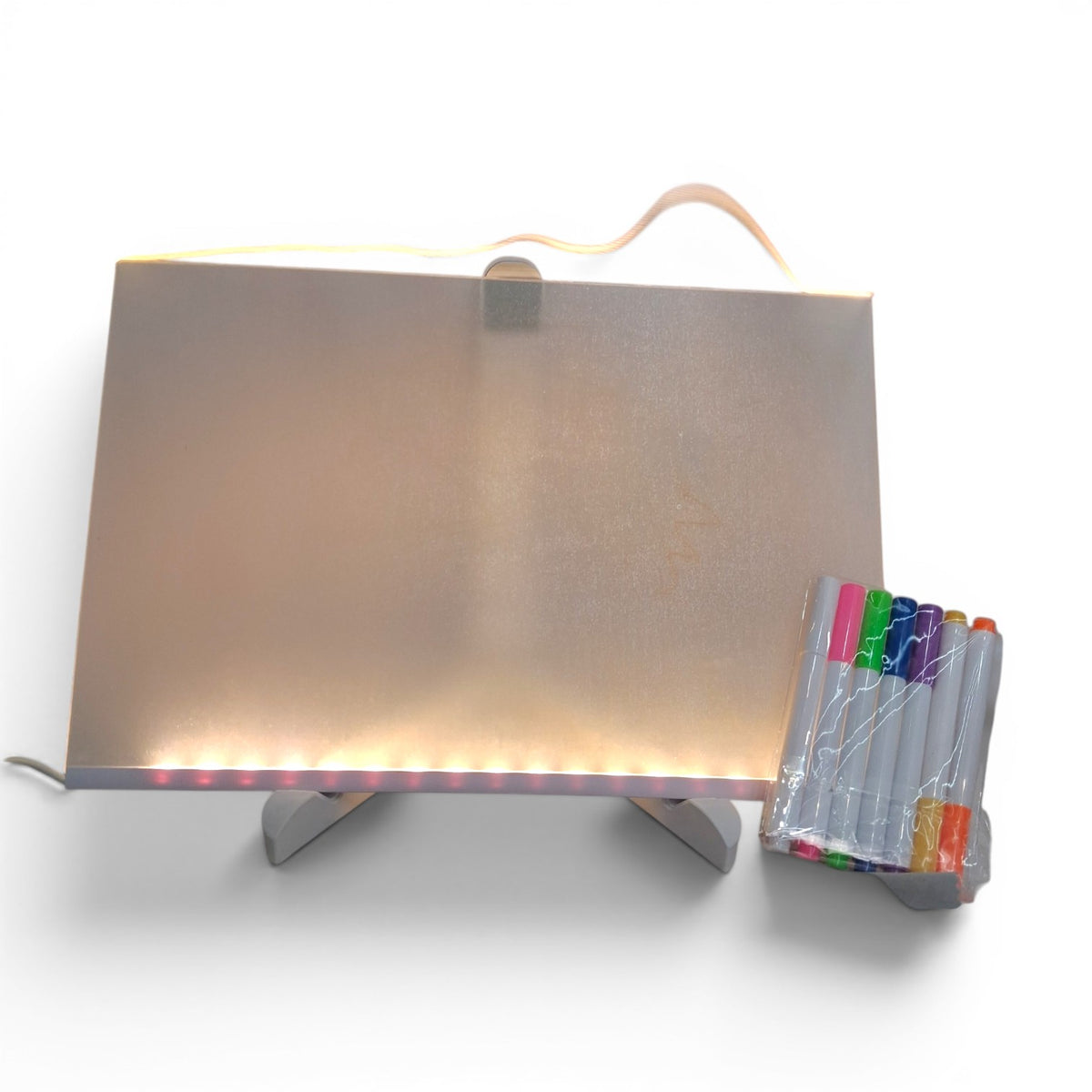 LED Glowing Message Board with Markers | Light Up Writing Board