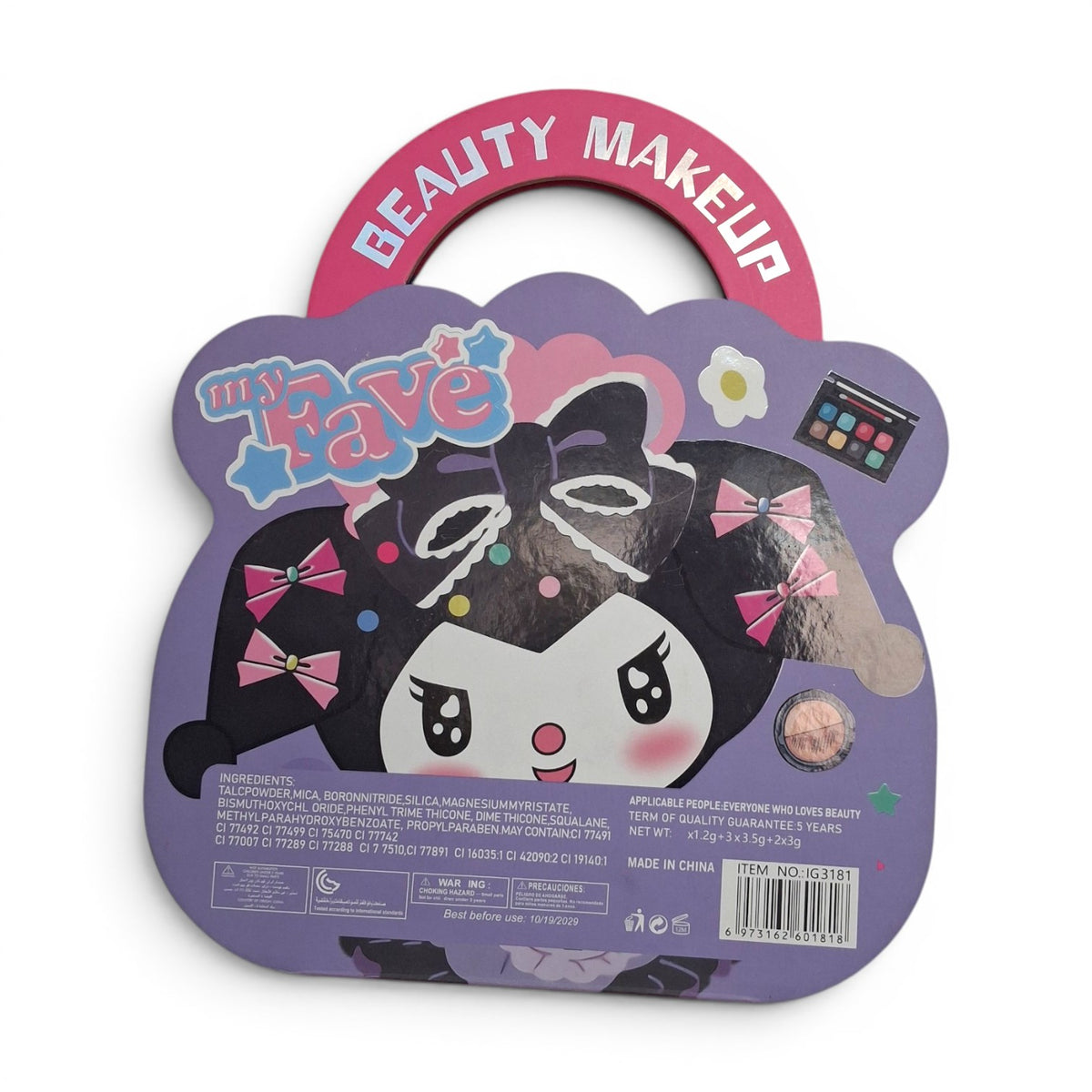 My Fave Portable Makeup Bag Palette | Cute Cartoon Makeup Set
