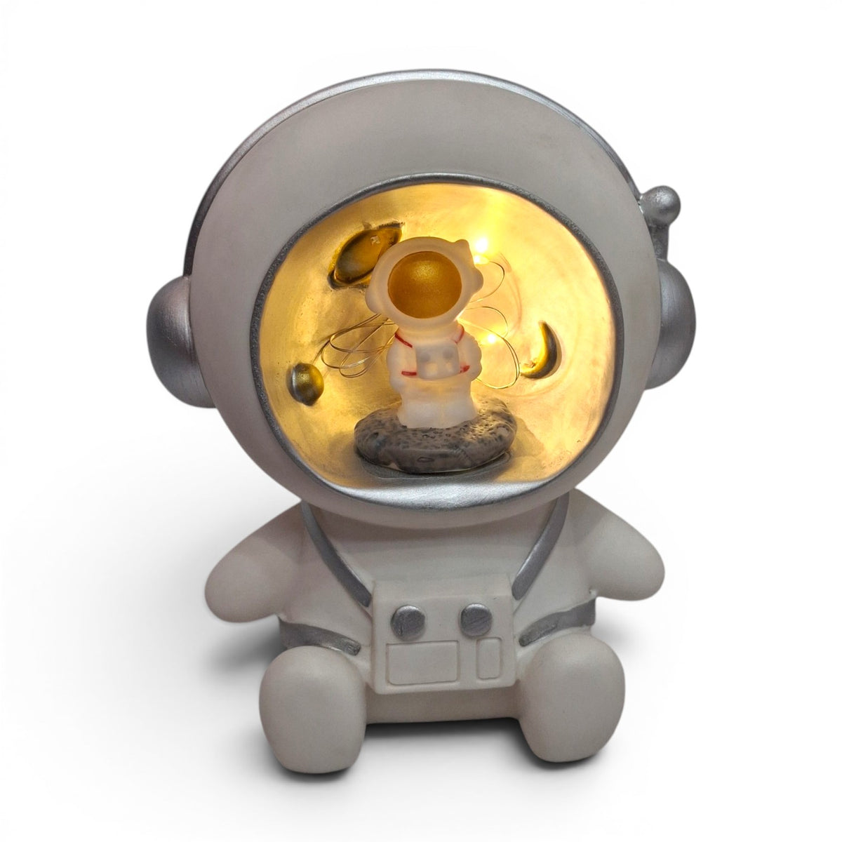 Astronaut Money Bank with LED Night Light — Piggy Bank for Kids