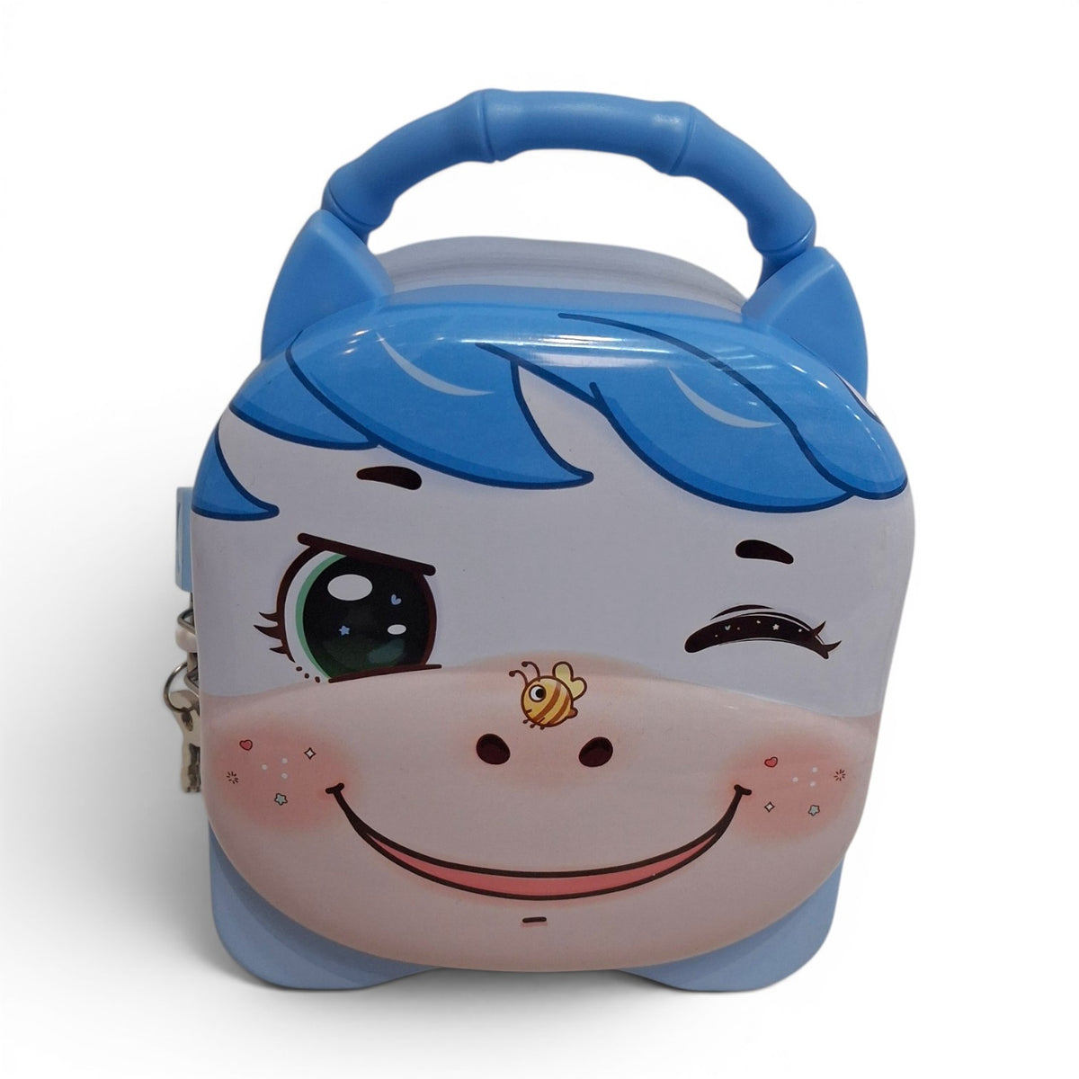 Cute Cartoon Piggy Bank for Kids with Lock and Key, 3+ Years