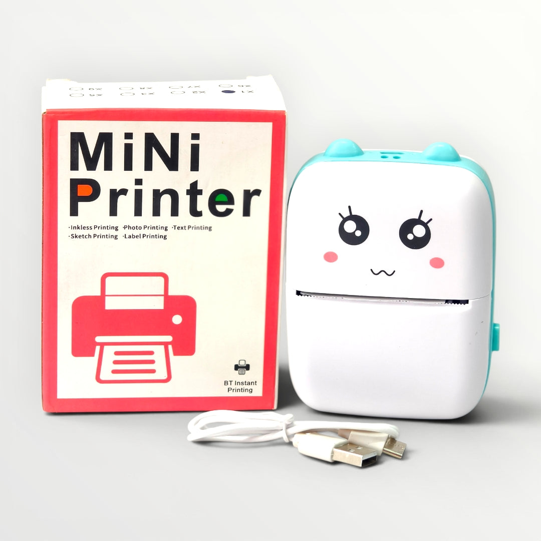 Kids Mini Bluetooth Printer – Inkless Photo & Sticker Maker