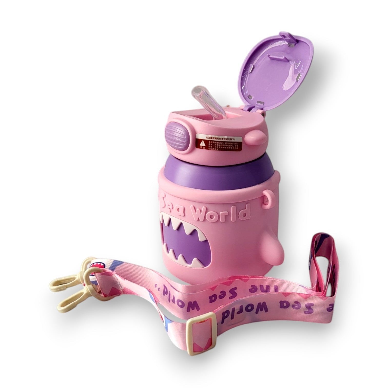 Shark Kids Steel Bottle | Hot & Cold 8 Hrs | Silicone Cover | School