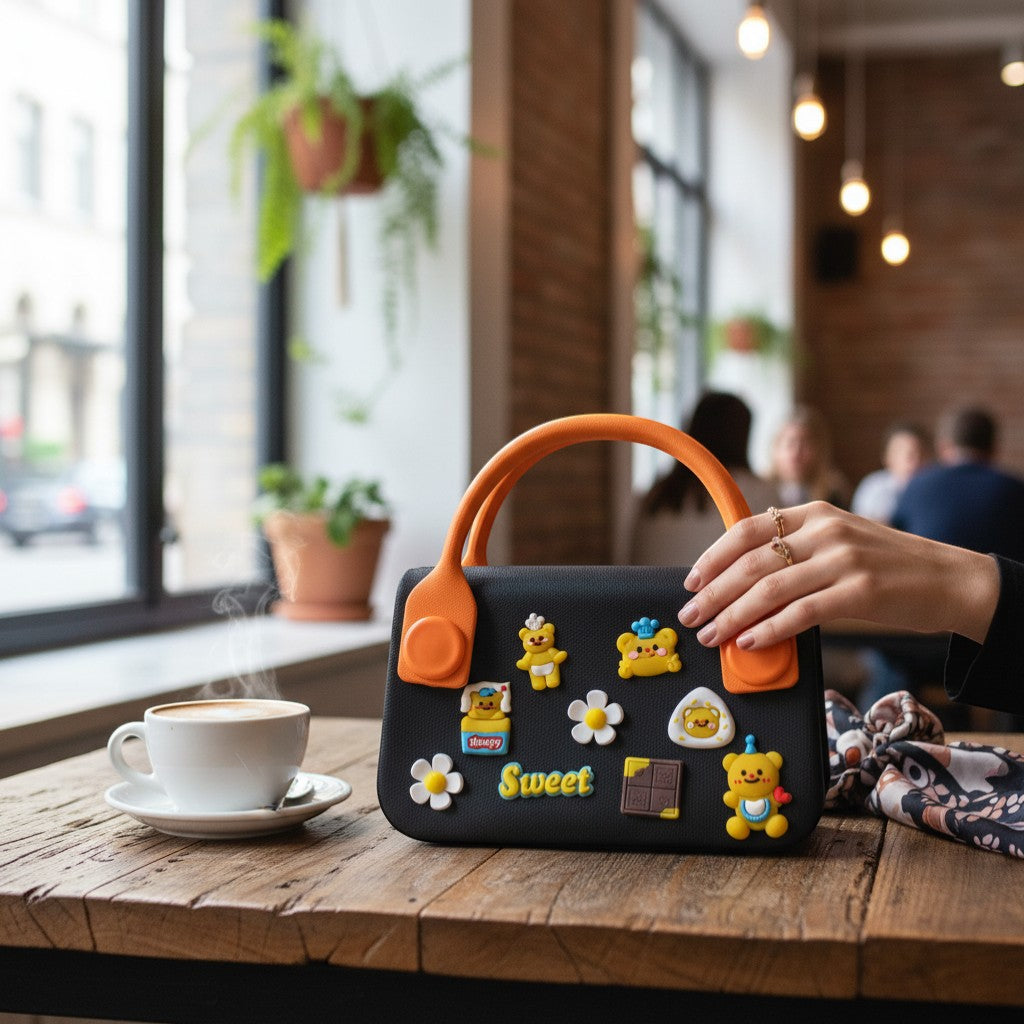 Sweet Bear Kids Handbag | Cartoon Charm Purse for Girls | School & Gifting